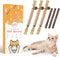 WOUSEDO 6 Pack Silvervine Sticks Cat Toy, Natural Chew Stick for Dental Care Teeth Cleaning,Matatabi Cat nip Treat Toys for Indoor Cats& Kittens