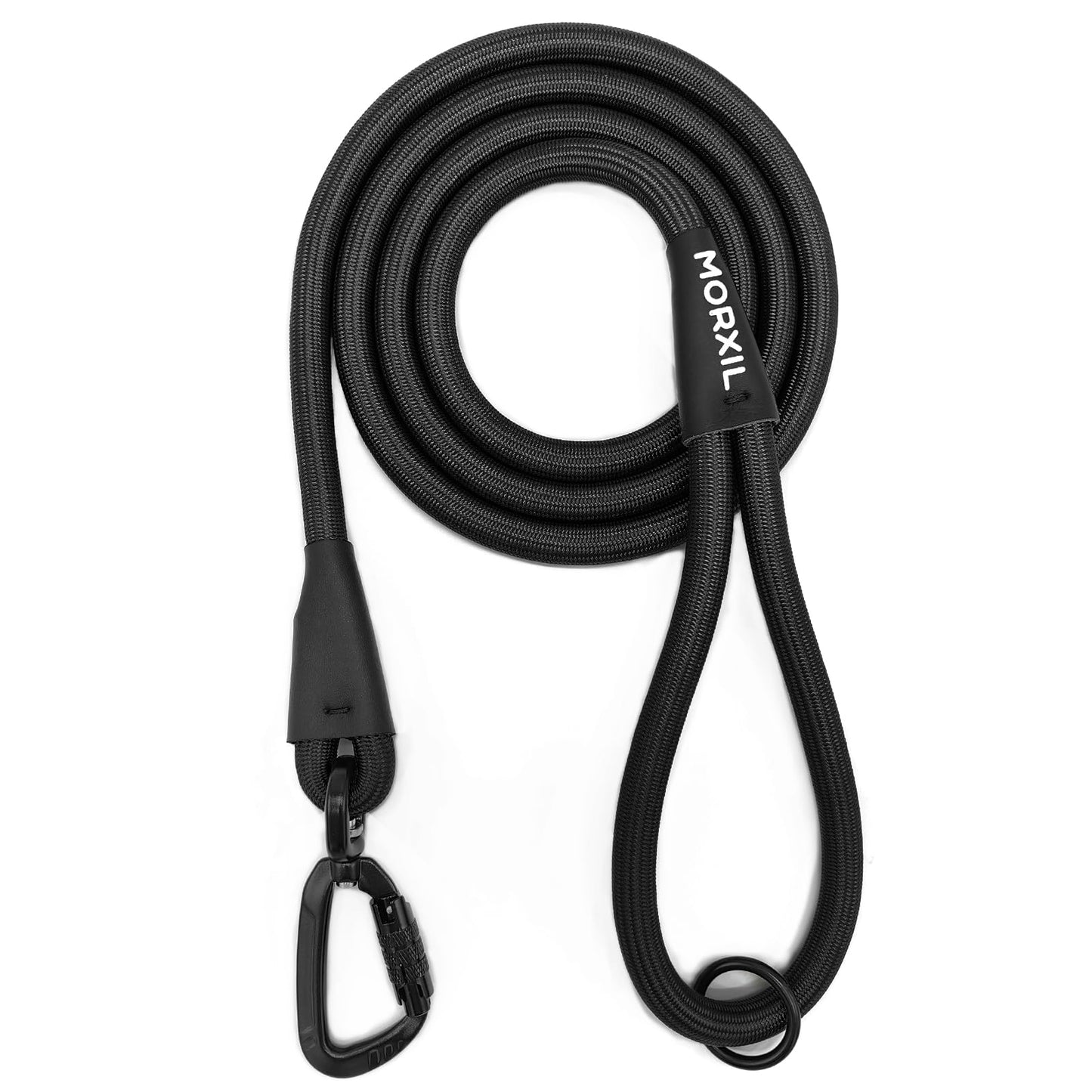 Rope Dog Leash, 6 Foot Heavy Duty Dog Leash with Aviation Aluminum Auto Locking Carabiner, Strong Nylon Pet Lead for Small, Medium, Large Dogs