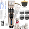 Dog Clippers for Grooming,Dog Grooming Kit for Heavy Thick Hair&Coats/Low Noise Rechargeable Cordless Hair Trimmer/Pet Shaver with Paw Trimmer for Small & Large Dogs Cats