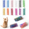 Kitys Fatch 12PCS 12Colors Cat Spring Toys for Indoor Cats, Interactive Coil Springs for Self Play, Durable Heavy Plastic Cat Spiral Spring, Hunting, Biting, Swatting Creative Kitten Toy.