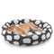 JOEJOY Donut Dog Bed Medium Size Dog, Cute Round Calming Pet Bed with Removable Washable Cover, Orthopedic Puppy Bed with Jacquard Shaggy Plush & Non Skid Bottom