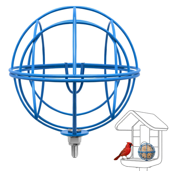 Metal Suet Ball Holder for Bird Buddy Smart Feeders & Others with 5mm Screw Hole for Accessory, Compatible with BirdBuddy Feeders, Durable Add-on Accessory (Blue)