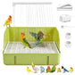 Parrot Bathtub, Large Bird Shower Fountain, Automatic Bird Bath, Parrot Bath Shower, Automatic Bathtub with Circulating Faucet, Indoor Fountain with USB Pump, Green