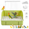 Parrot Bathtub, Large Bird Shower Fountain, Automatic Bird Bath, Parrot Bath Shower, Automatic Bathtub with Circulating Faucet, Indoor Fountain with USB Pump, Green