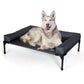 K&H Pet Products Bolster Dog Cot Cooling Indoor/Outdoor Elevated Dog Bed Hammock with Removable Bolster, Washable Mesh Cover, Raised Camping Bed for