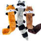 ZippyPaws Skinny Peltz - No Stuffing Dog Toy Pack to Keep Them Busy, for Medium and Large Dogs, Squeaky Pet Toys, Unstuffed Chew Toys, Soft Plush Variety Pack, Fox, Raccoon, and Squirrel - 18"