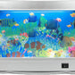 Tokenkuko Fake Motion Fish Tank Mini Aquarium, Artificial Tropical Decorative Lamp Night Light with Moving Fish, Gift for Kids(US Plug)