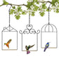 3PK Metal Frame Hummingbird Swings and Perches with Wooden Dowel Black Bird Swing Outdoor Bird Perch Humming Bird Swing