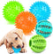 PUPTILY 2 Different Functions Interactive Ball for Dogs 2.5” Squeaky Dog Balls Toys and Puppy Teething Chew Toy Balls for Small Dogs for Clean Teeth and Training （5Pcs）