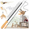 ROSAUI Cat Teaser Wand Toys, Interactive Bird Toys for Indoor Kittens, 42.15’’ Long Cat Fishing Pole Toys, 2Pcs Wires and 5Pcs Natural Refills, Sustainable Wooden Handles, Exercising, Playing