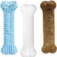 Nylabone New Puppy Starter Kit, Chew Toys & Natural Chew Treat for Puppies, Puppy Enrichment Teething Toys, Blue, Long Lasting Chicken & Bacon Flavor, Small Dogs - Up to 25 Ibs, 3 Pack