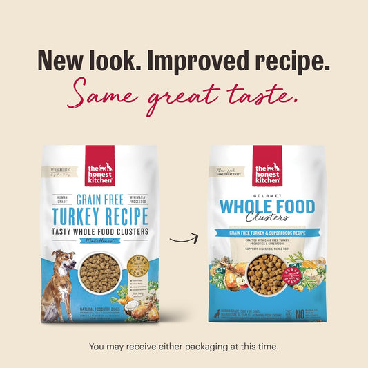 The Honest Kitchen Whole Food Clusters Grain Free Turkey Dry Dog Food, 20 lb Bag