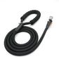 Dog Leash, Braided Rope Traction – Walking Training Lead for Medium/Large Dogs ((1/2") x 6FT, Black)