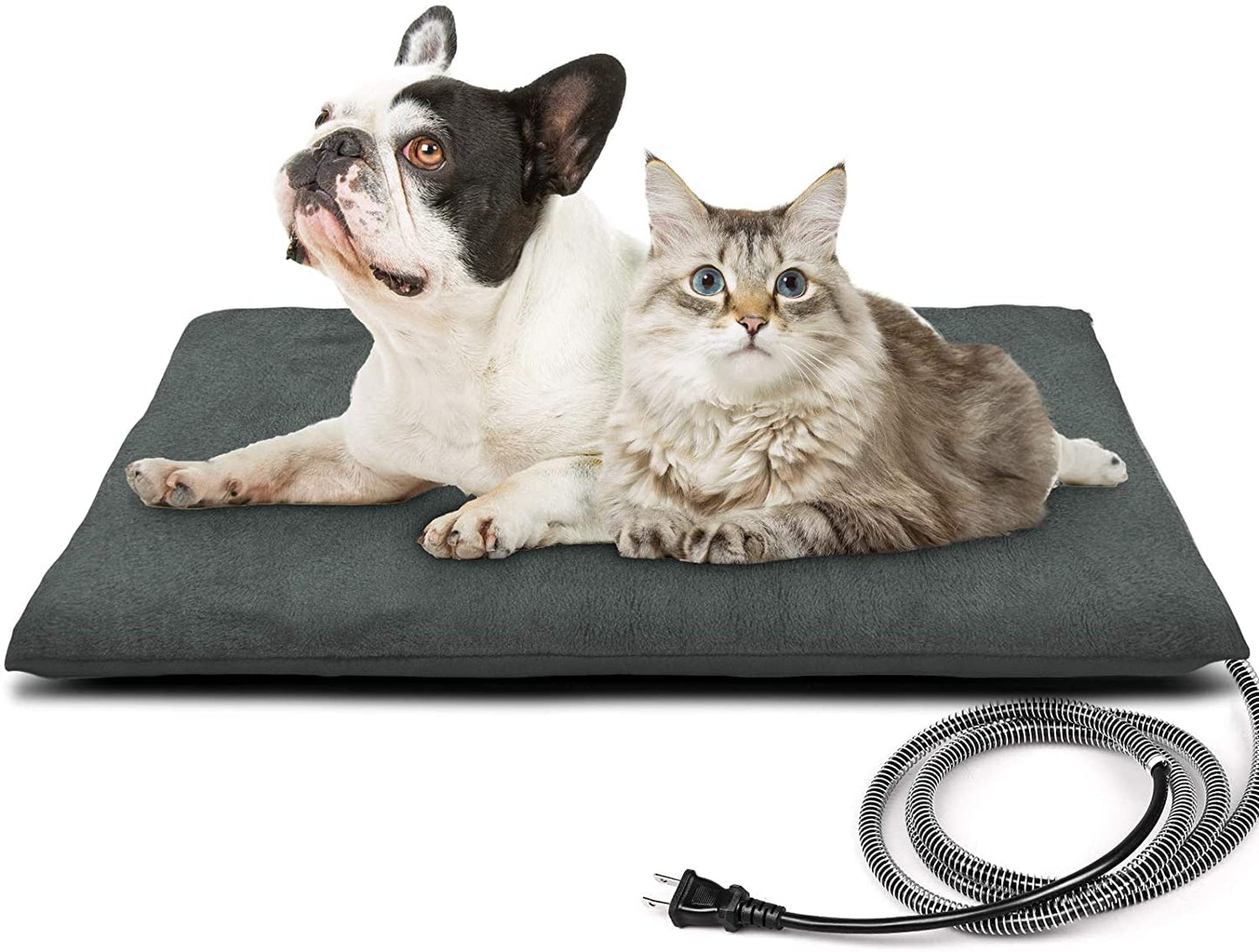 PETNF Outdoor Heated Pet Bed with Waterproof Cover,Pet Heating Pads for Dog,Soft Electric Blanket Auto Temperature Control,Heating Mat for Dog House Cabin Cot Doorway,Rescue Cats