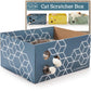 Extra Large Cardboard Cat Scratcher with Refillable Double-Sided Scratch Pad, No‑Mess Cat Scratching Box for Indoor Cats