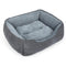 MIXJOY Dog Bed for Large Medium Small Dogs, Rectangle Washable Sleeping Puppy Bed, Soft Calming Cat Beds for Indoor Cats, Orthopedic Pet Sofa Bed, Anti-Slip Bottom with Multiple Size (20'', Grey)