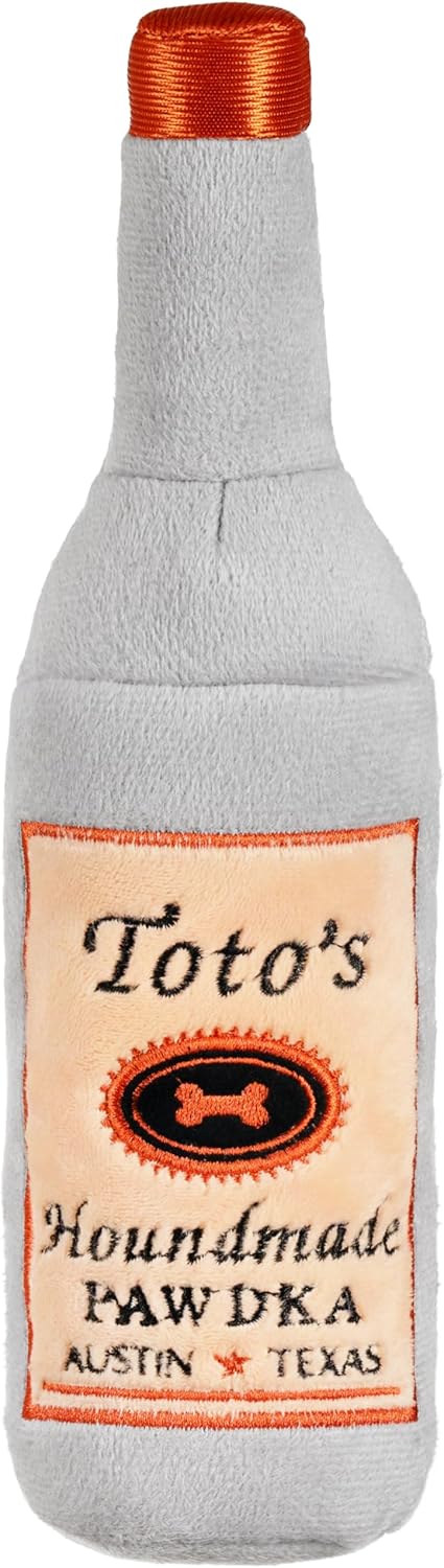 Nestpark Toto's Plush Squeaky Crinkle Dog Toy - Funny Dog Gifts for Medium, Small and Large Dogs - Cute Stuffed Toys for Dog Birthdays
