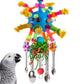 Parrot Toys Bird Toys Perch Pullable Stainless Steel Spoons Colorful Acrylic Stick Chew Toys for s Mini Macaws African Greys Cockatoos Conures, Cockatiels, Lovebirds, Parrotlets and Other (blue)