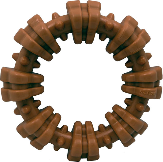 Nylabone Textured Ring Power Chew Toy for Small Dogs, Tough Dog Toys Durable Design for Aggressive Chewers, Best Dog Boredom Toys, Flavor Medley, Small - Up to 25 lbs (1 Count)