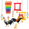 Sumind 6 Pieces Chicken Mirror Chicken Toys for Coop with Bells, Hen Xylophone Toy with 8 Metal Keys, Parrot Grinding Stone, Sepak Takraw Toy, Dangling Bird Toy