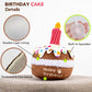 lilfrd Dog Birthday Toy, Birthday Cake Toys for Puppy Gifts, Squeaky Plush Dog Toys