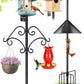 92 Inch Squirrel Proof Bird Feeder Pole with Baffle, 7-Prong Base Heavy Duty Bird House Pole with Shepherd Hooks for Outdoors Adjustable Yard Bird Feeding Station for Hanging Camera Bird Feeders Plant