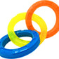 Nerf Dog 11.5in 3-Ring TPR Tug - Blue, Green & Orange
