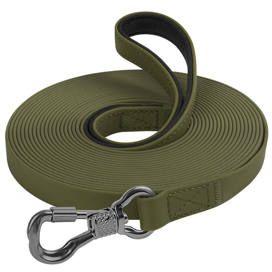 XiaZ Long Leash for Dogs Waterproof, Training Long Line Lead with Padded Handle for Large Medium Small Dogs Outside Walking, Playing, Camping, or