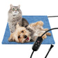 Pet Heating Pad for Cats Dogs Indoor Outdoor Waterproof Electric Heated Pads Mat with Stainless Chew Resistant Cord 5 Timer and 6 Level Temperature Warming Pad Bed Warmer-17.7x17.7