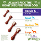 WHIMZEES Wellness Brushzees Dog Dental Treats, Natural Chews, Extra Small Size Stick, (48 Count)