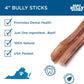 Best Bully Sticks 4 Inch Bully Sticks - 8 oz (Pack of 1) - Natural Grass-Fed, Grain and Rawhide Free, Ideal for Small or Young Canines