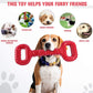 Feeko Dog Toys for Aggressive Chewers Large Breed, 15 inch Interactive Long Lasting Dogs Toy with Convex Design Natural Rubber Tug-of-war Toy for Medium Large Tooth Clean(Red)