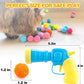 MeoHui 31Pcs Cat Ball Toy Launcher Gun,Cat Balls Fetch Toy,30Pcs Plush Fuzzy Balls Launcher Cat Toy for Cats with 1 Gun,Funny Interactive Cat Toys for Bored Indoor Adult Cats,Cute Kitten Kitty Toys