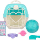 SCRUFFALUVS Blue Surprise Pet, Mystery Plush Toys, Stuffed Animals, Wash to Reveal 1 of 3 Rescue Pets: Puppy, Bunny, or Kitty - Includes 8.7" Deluxe Pet Carrier - Styles May Vary