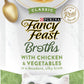 Purina Fancy Feast Broths Classic With Chicken and Vegetables Lickable Wet Cat Food Broth Topper, Pack of 16, 1.4 oz Pouches