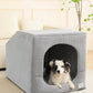 Hovicaed Indoor Dog House for Extra Large Medium Small Sized Dogs - Dog Tent with Washable Removable Cover, Pet Orthopedic Dog Cave Bed Egg-Crate