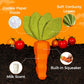 MewaJump Dog Squeaky Chew Toys for Aggressive Chewers, Rubber Carrot Dog Toys for Training and Cleaning, Durable Interactive Tough Dog Toy for Puppy Medium Dogs