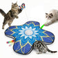 Interactive Cat Toy for Indoor Cats, Touch Activated Automatic Electronic Cat Toy with Sound On/Off, Dual Wands, Non-Slip Suction Cups, Rechargeable