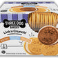 Three Dog Bakery Lick'n Crunch Sandwich Cookies Premium Dog Treats with No Artificial Flavors, Carob/Peanut Butter, Golden/Vanilla, 39 Ounces (Pack of 1)