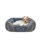 INVENHO Rectangle Washable Orthopedic Dog Bed for Small, Medium and Large Dogs, Soft Calming, Sleeping Puppy Bed Durable Pet Cuddler with Anti-Slip Bottom, S (20"x19"x6")