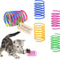 Andiker Interactive Cat Spiral Creative Spring Toy to Kill Time and Keep Fit, Sturdy and Heavy Plastic for Swatting, Biting, Hunting Kitten Toys, Colorful, 12 pcs