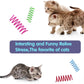 Kitys Fatch 12PCS 12Colors Cat Spring Toys for Indoor Cats, Interactive Coil Springs for Self Play, Durable Heavy Plastic Cat Spiral Spring, Hunting, Biting, Swatting Creative Kitten Toy.
