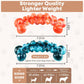 Dog Chew Toys for Aggressive Chewers - 2 Pack Indestructible Teeth Cleaning Chew Toys to Keep Them Busy for Medium & Large Dogs