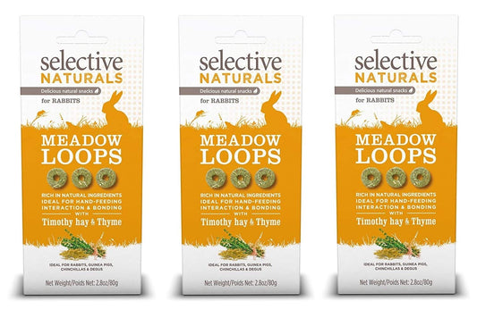 Supreme Petfoods 3 Pack of Selective Naturals Meadow Loops, 2.8 Ounces each, with Timothy Hay and Thyme