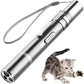 Laser Pointer Cat Toy, Interactive Toy with Red Dot LED Light Pointer, Long Range 3 Modes Projection Playpen for Kitten Interaction,USB Recharge Pointer (1 pcs)