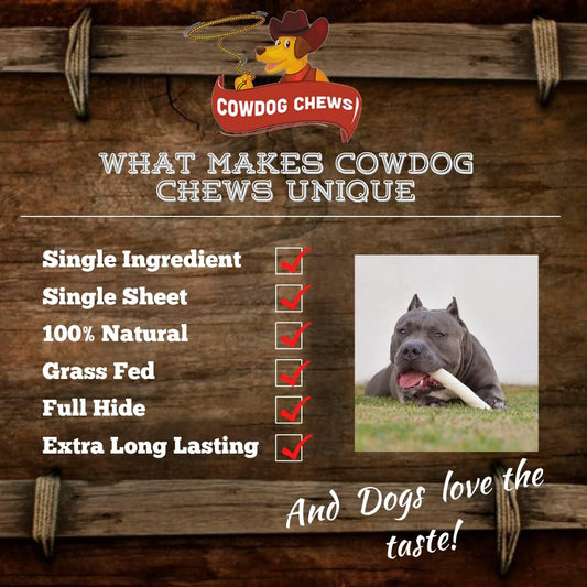 Cowdog Chews Retriever roll 9-10 inch All Natural Rawhide Product (20 Pack)