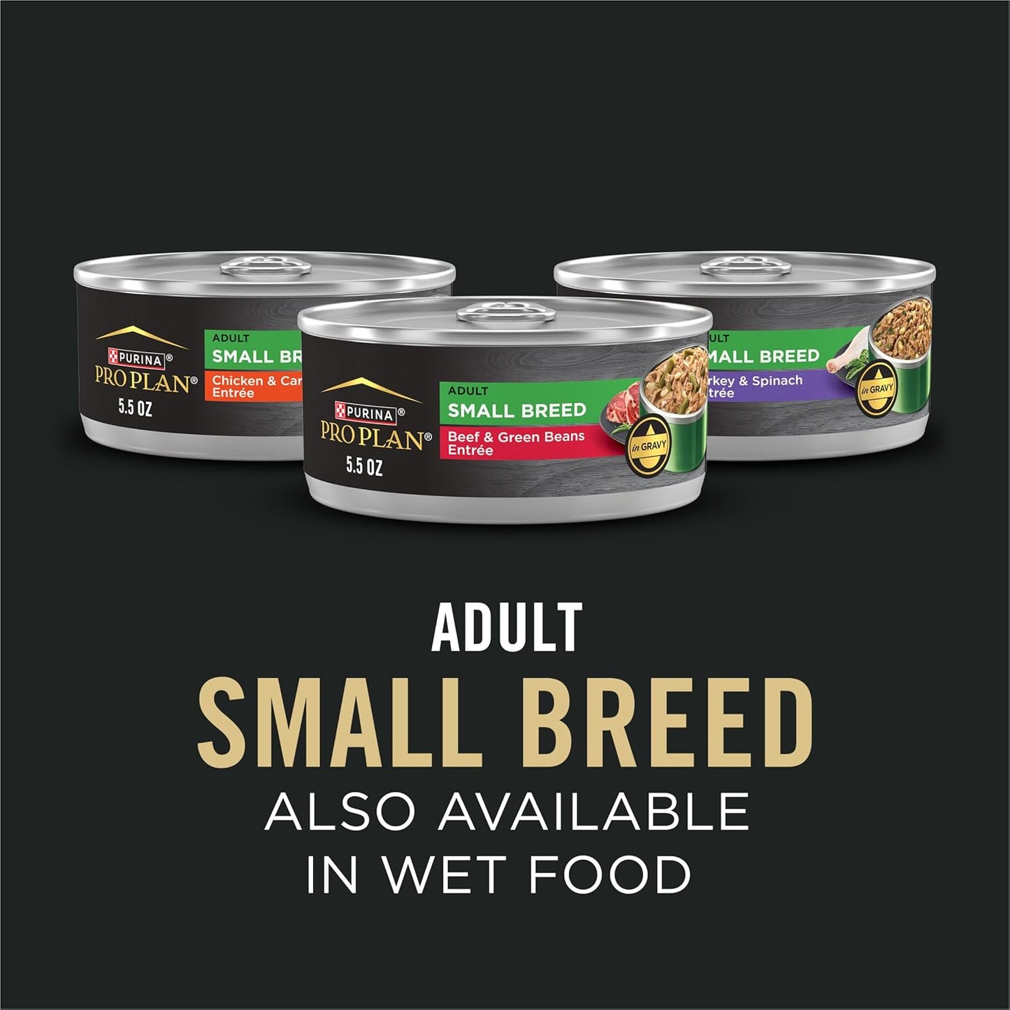 Purina Pro Plan Small Breed Dry Dog Food, Shredded Blend Beef and Rice Formula With Guaranteed Live Probiotics - 6 lb. Bag