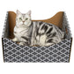[Ultra-Large] Cardboard Cat Scratcher Box, Heavy Duty Cat Scratcher Bed with Double-Sided Scratch Pad, Sturdy and Refillable, Ideal for Scratching and Sleeping, Premium House for Indoor Cats