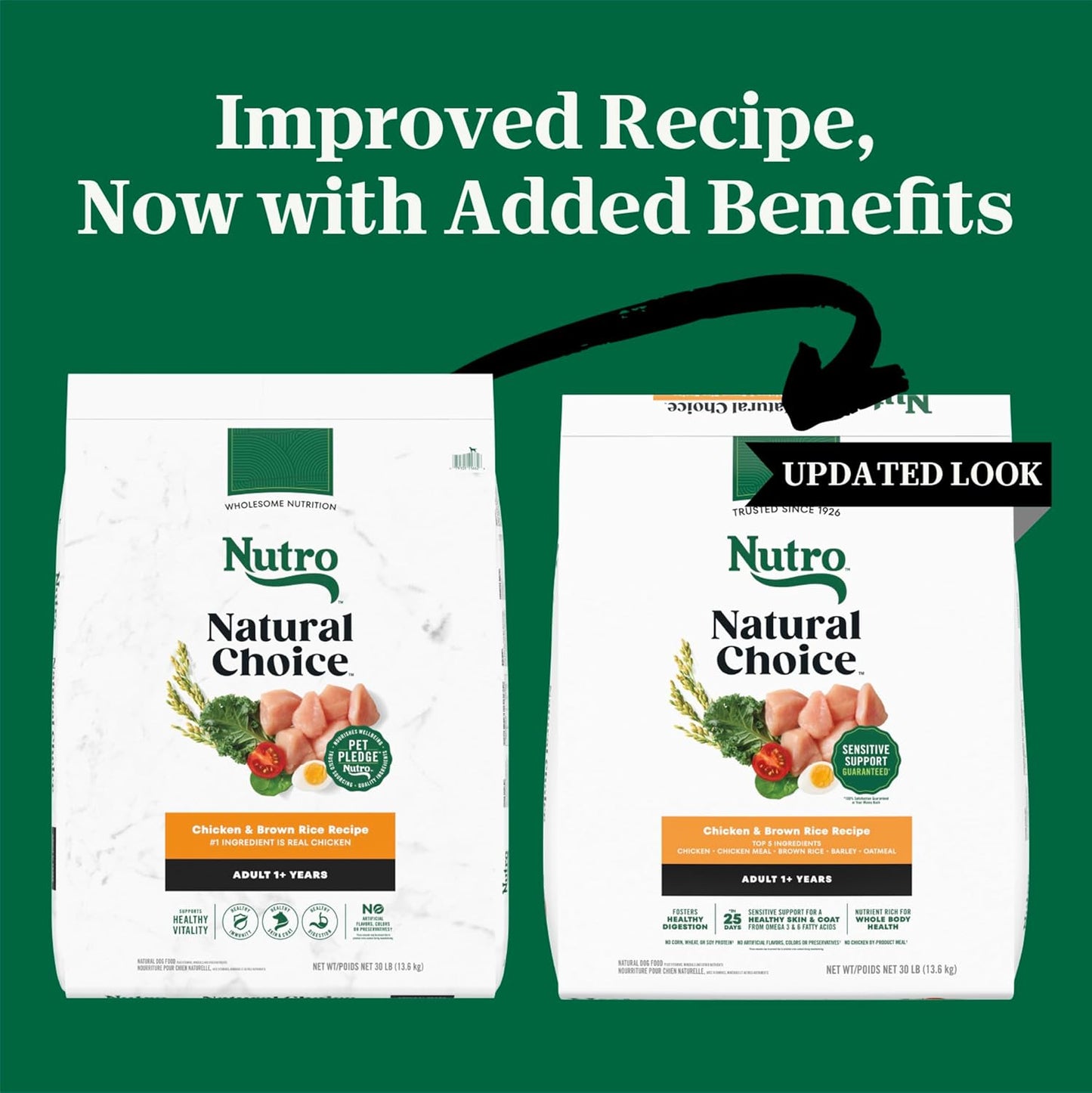 Nutro Natural Choice Adult Dry Dog Food, Chicken & Brown Rice Recipe, 30 lb. Bag