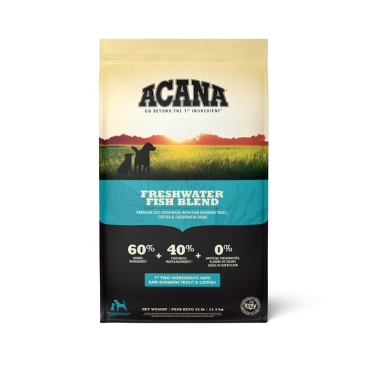 ACANA Grain Free Dry Dog Food Freshwater Fish Recipe 25lb Bag